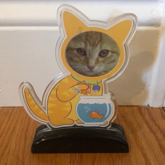 Other - 🐈 ADD YOUR KITTY PIC! CAT FISH BOWL PHOTO FRAME